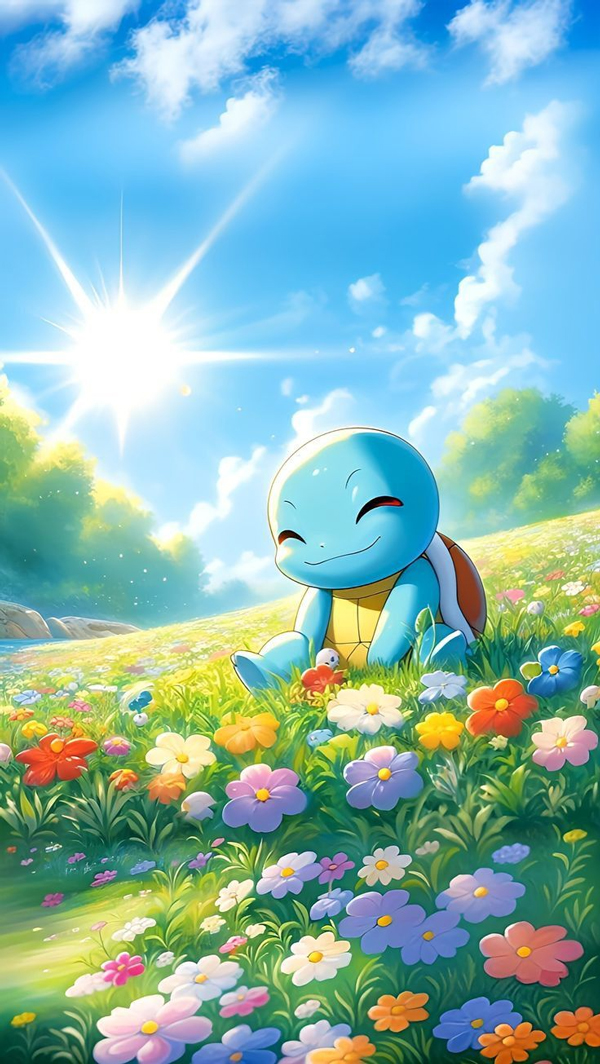 Hình nền đáng yêu của pokemon Squirtle