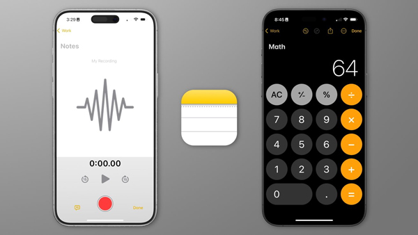 Với iOS 18, người dùng có thể chép lời từ các đoạn ghi âm và sử dụng ký hiệu toán học trong ghi chú