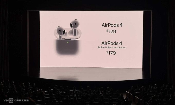 Giá Airpods 4 được Apple công bố. Ảnh: Tuấn Hưng