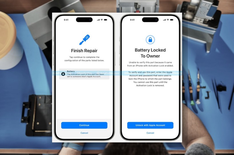 Tính năng bảo mật mới của iOS 18 sẽ cảnh báo nếu iPhone lắp linh kiện trộm cắp