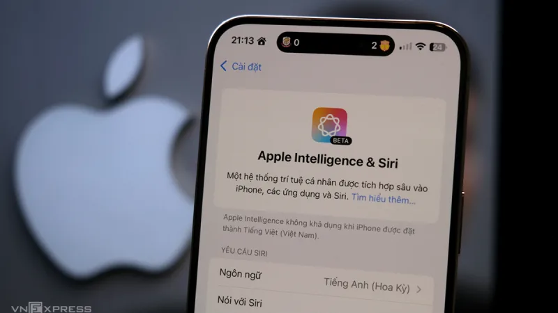 Apple Intelligence hỗ trợ tiếng Việt từ năm sau