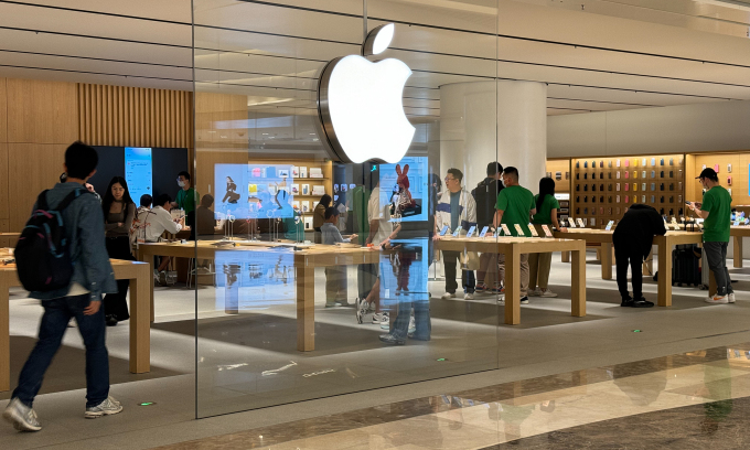 Một cửa hàng Apple Store tại Vũ Hán, Trung Quốc, tháng 4/2024. Ảnh: Lưu Quý