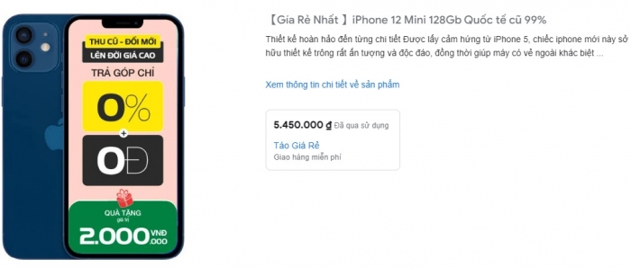 iPhone 12 Mini xuong gia sieu re thang 10 hon