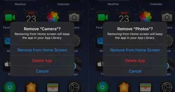Cho phép người dùng xóa ứng dụng Camera, Tin nhắn, Safari và App Store khỏi iPhone
