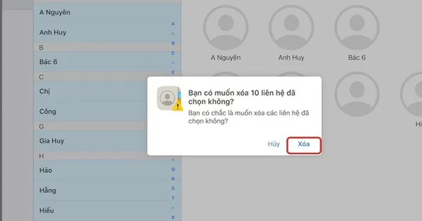 Mẹo xóa cùng lúc nhiều danh bạ trên iPhone