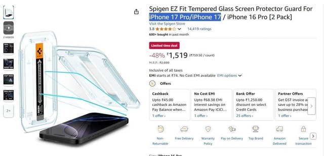 Hãng phụ kiện Spigen 'lỡ tay' tiết lộ kích thước màn hình iPhone 17 Hãng phụ kiện Spigen 'lỡ tay' xác nhận kích thước màn hình iPhone 17 - Ảnh 1.